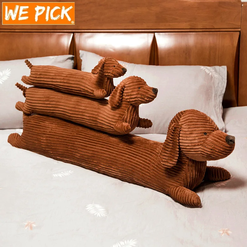 

55~110cm Dachshund Dog Cushion Lovers Brown Cute British Short-legged Animal Pillow Cushion Sofa Gift Plush Doll