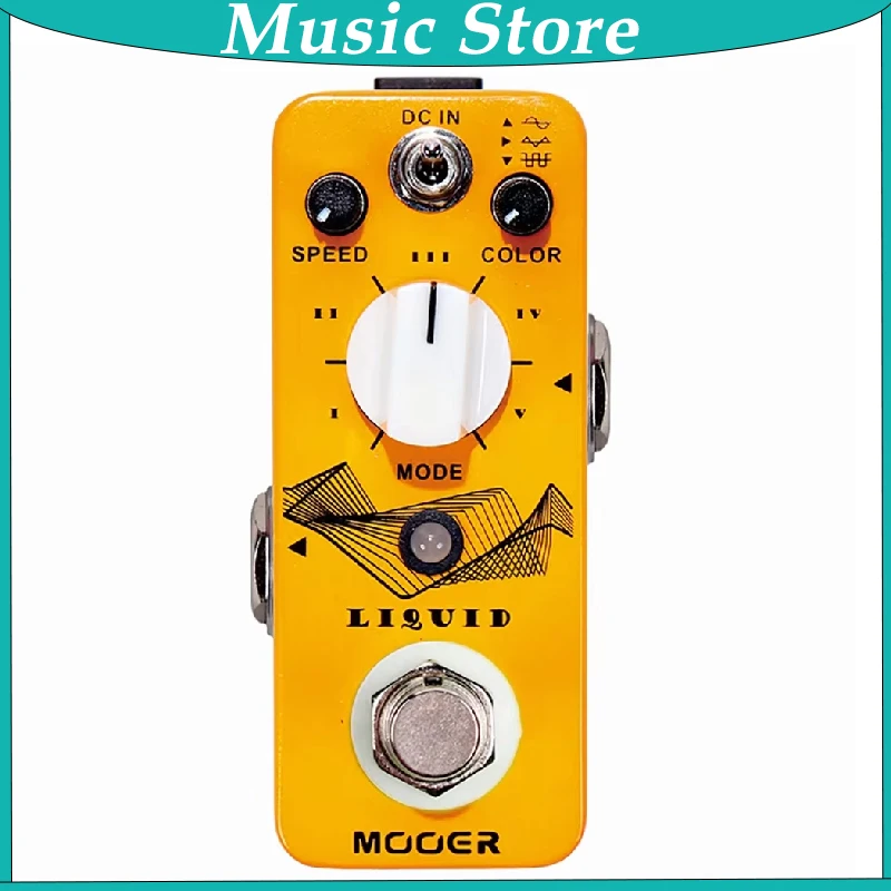 MOOER Liquid Guitar Effects Pedal Digital Phaser True Bypass Metal Shell Electric Guitar Effects 5 Presets And 3 Wave Options
