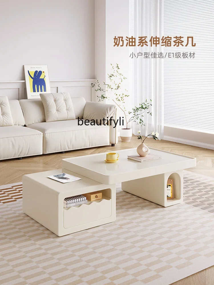 Coffee Table Retractable Multifunctional Small Tea Table Living Room TV Cabinet Unit Simple Home Tea Table