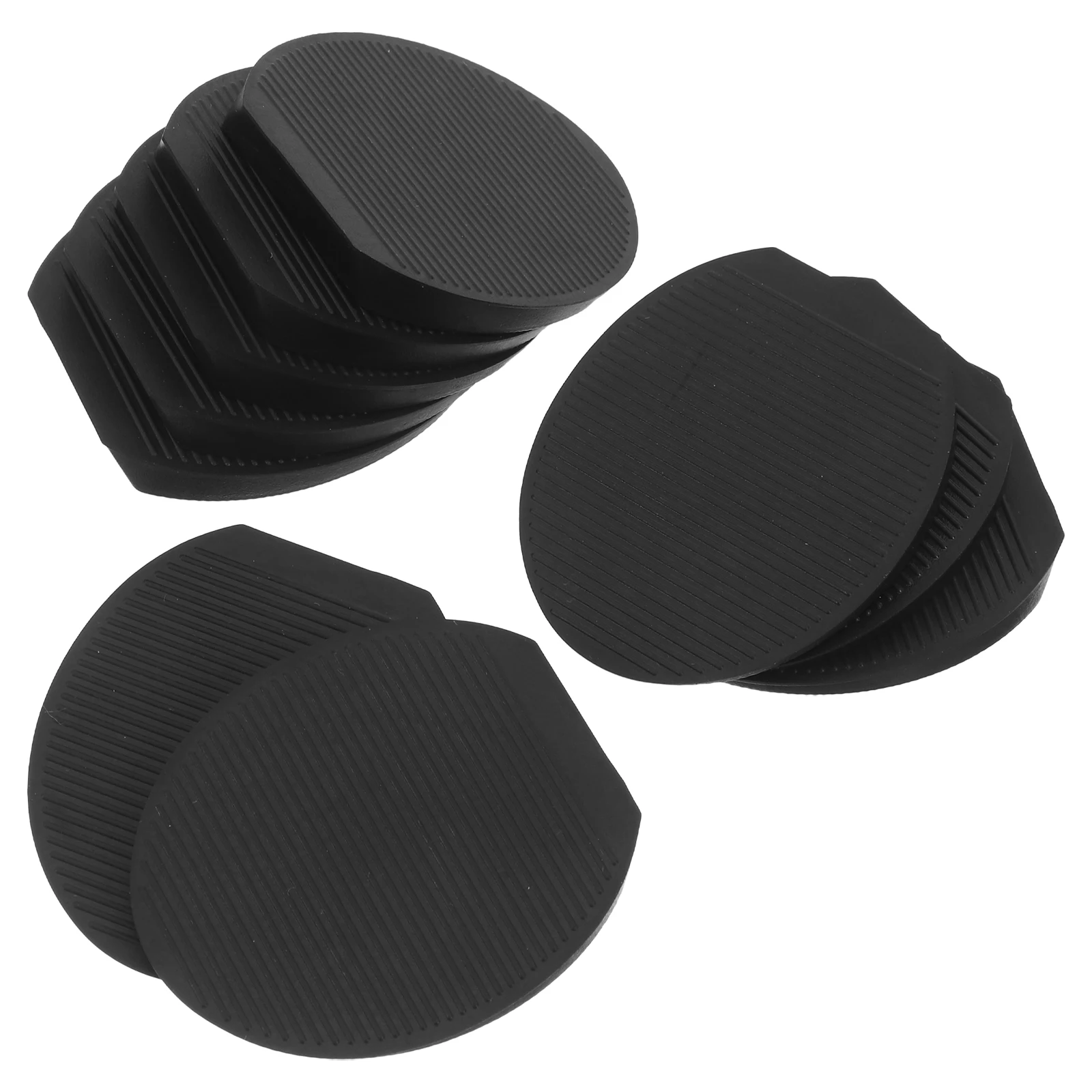 

10pcs Oval Furniture Stabilizer Rubber Shims Floor Protectors Anti-Wobble Leveling Pads For Tables Chairs Beds Living Room