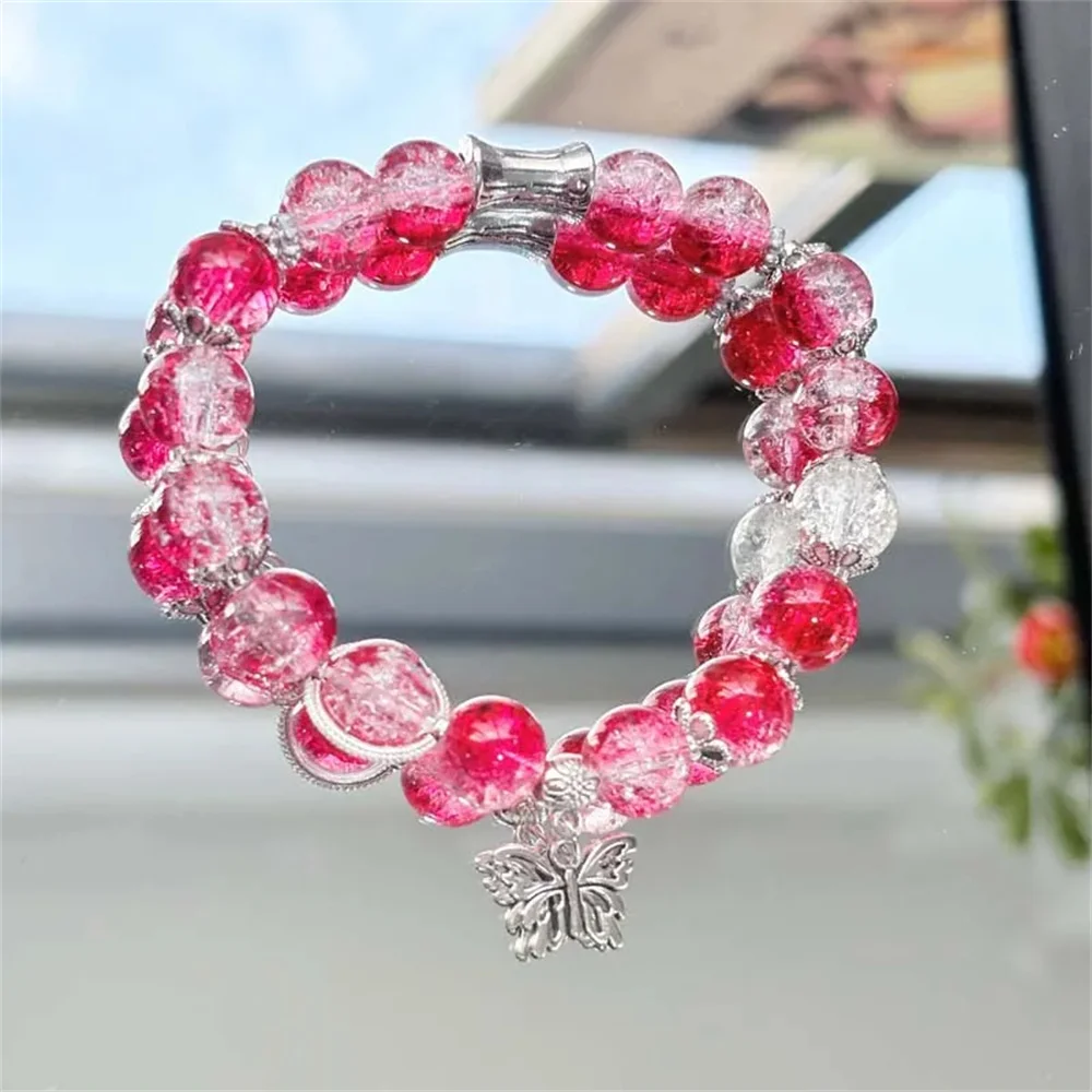 2026 New Broken Butterfly Bracelets for Women Sweet Elastic Snake Tassels Chain Bracelet Best Friend Jewelry Gifts
