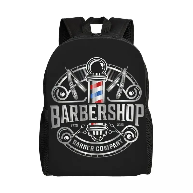 

Barber shop sign laptop backpack men women casual bookbag for college school student Barber bags