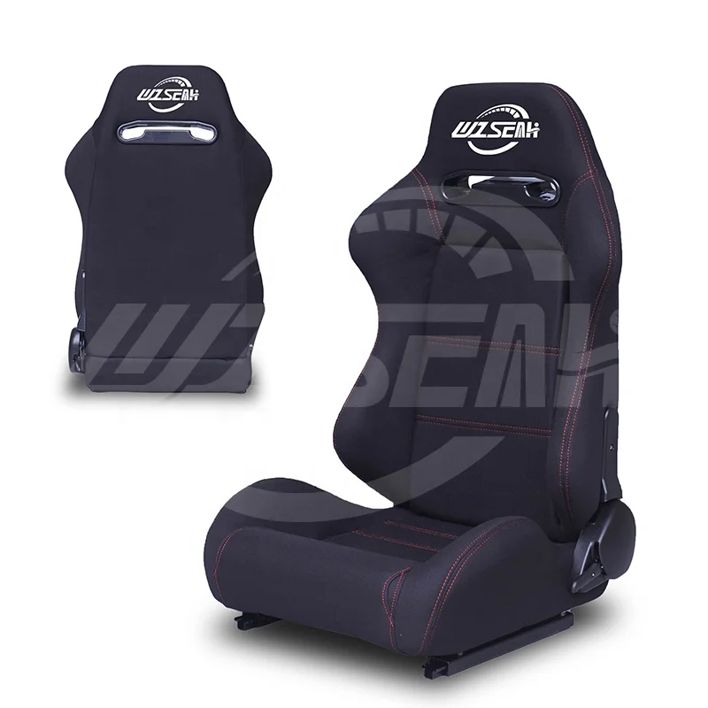 

Новая пара черных гоночных сидений с откидной спинкой, спортивные сиденья с двойным слайдером