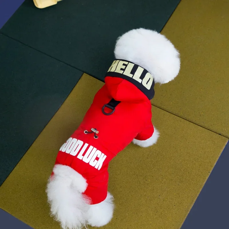 Hooded Winter Warm Thicken Pet Dog Jacket Dog Jumpsuit Clothes For Small Large Dogs Puppy Clothing Cat Coat Supplies Waterproof