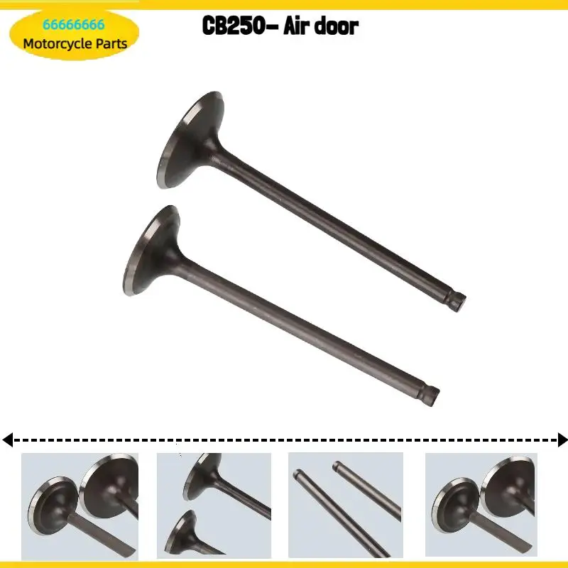 Premium Motorcycle Engine Valve Stem + Intake Exhaust Valve + Oil Seal for Zongshen CB250 CB350 250cc Engines