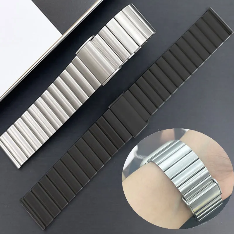 Stainless Steel Metal Wristband Bracelet For Apple Watch 38/40/41mm  42/44/45/46mm Bracelet for Iwatch Series 10 9 8 7 6 5 4 SE image 2
