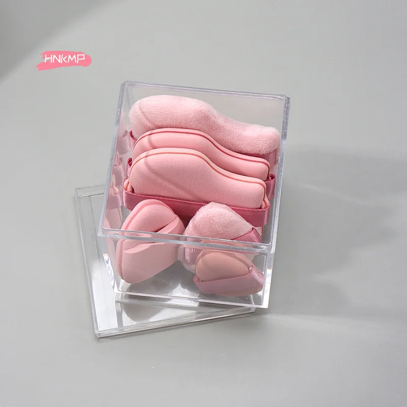 6 قطعة/المجموعة/مجموعة من بودرة الإبهام الصغيرة المنتفخة باللون الوردي الناعم والصديقة للبشرة وسادة هوائية متدفقة للمكياج الجاف والرطب وأحمر الخدود