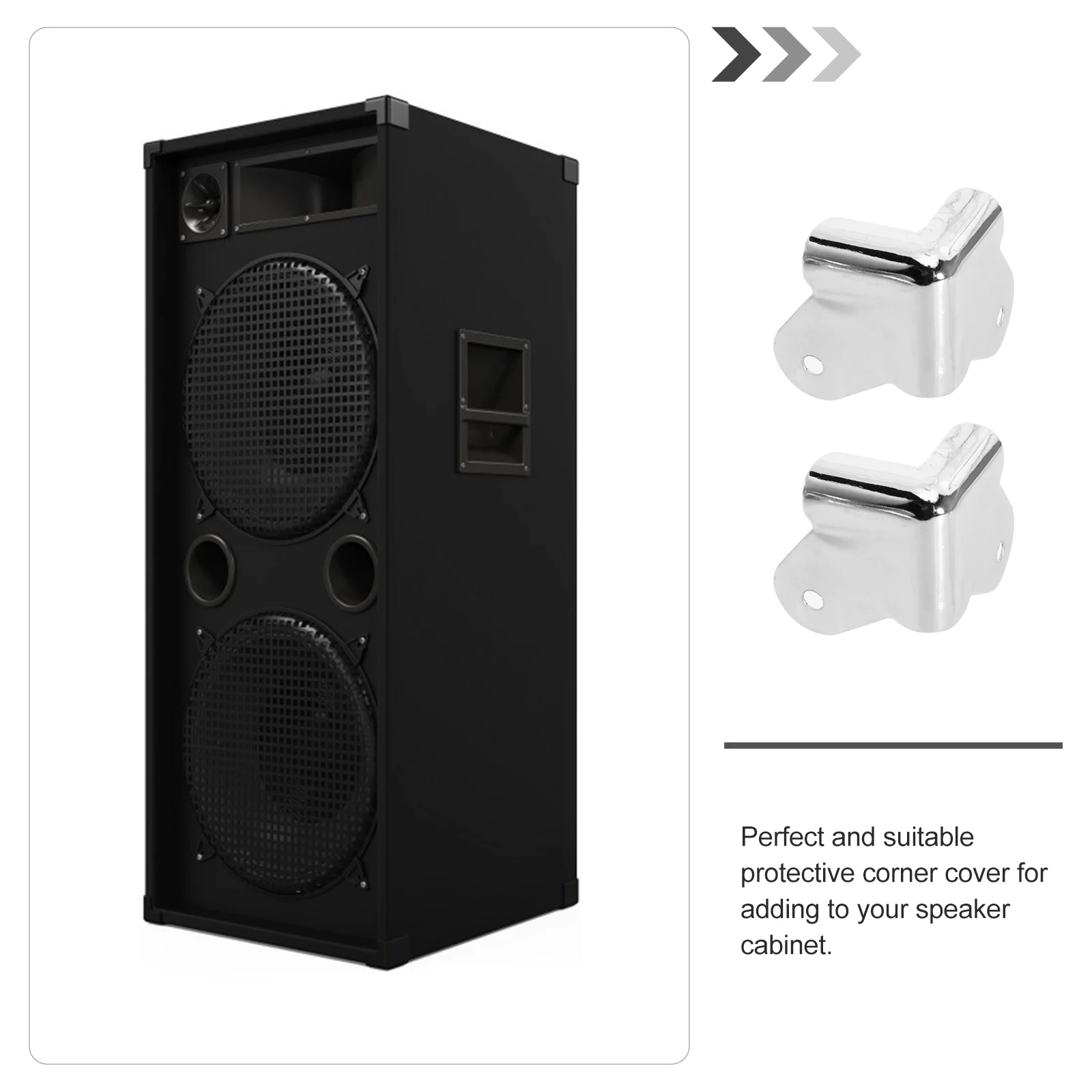 

24pcs Speaker Durable Metal Useful Iron Speaker Corner Protector Corner Protector Cabinet Edges Guard Cover Practical Safe