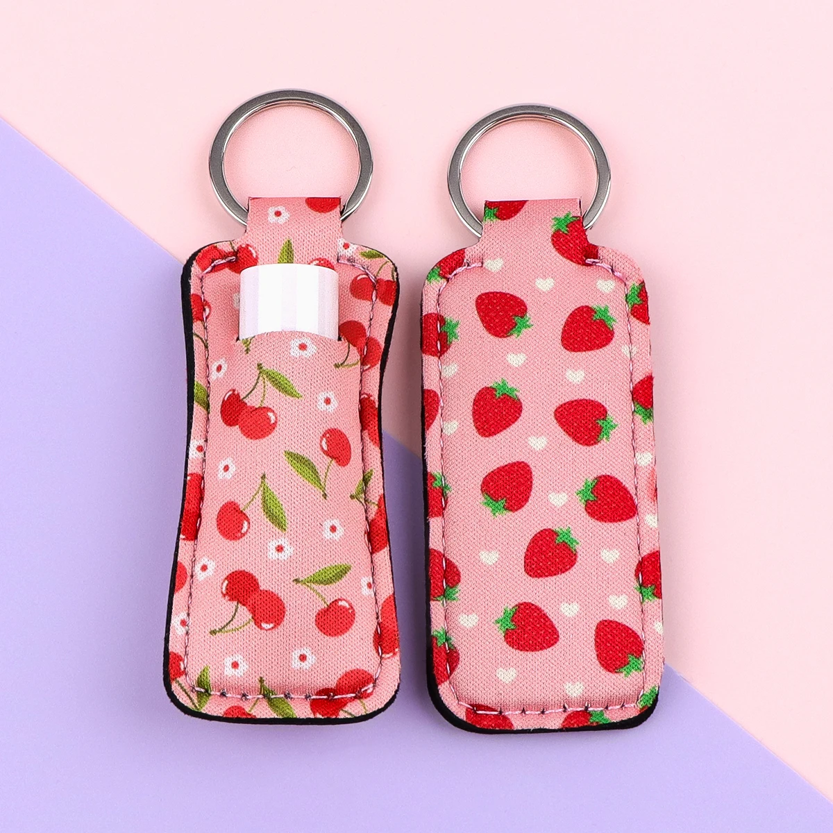 Держатель-для-бальзама-для-губ-с-клубникой-брелок-с-вишней-для-женщин-брелок-для-ключей-сумка-подвеска-на-рюкзак-дорожные-аксессуары-для-макияжа