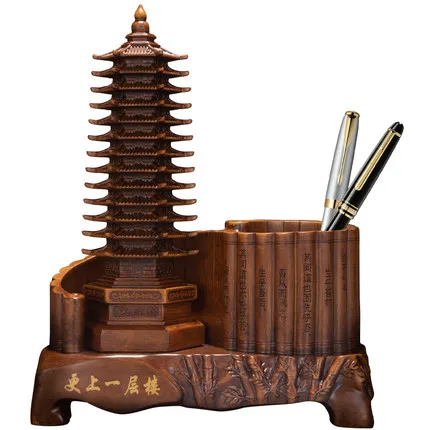 

Nine-Story Tower Tabletop Ornament, Pen Holder, Resin, Living Room, Bedroom, Home Gift