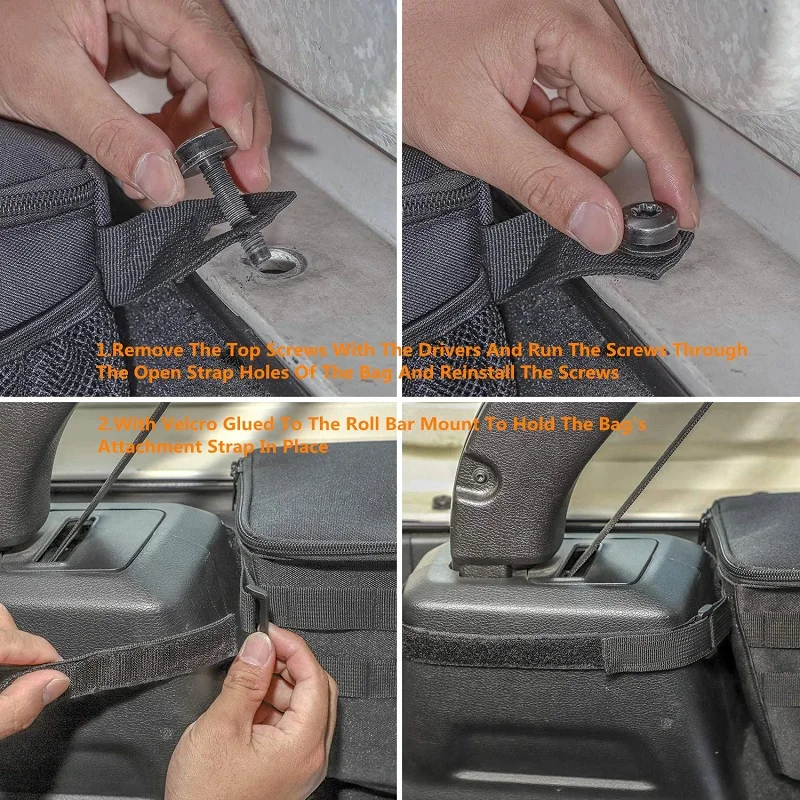 for Jeep Wrangler JK 2007-2017 JL 2018- 2023 4-Doors Car Trunk Cargo Storage Bag Organizer Stowing Tidying Interior Accessories