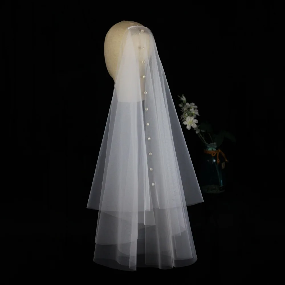 

Wedding Veil with Comb Elegant Satin Bowknot Short Bridal Veils Soft Tulle Shoulder Length