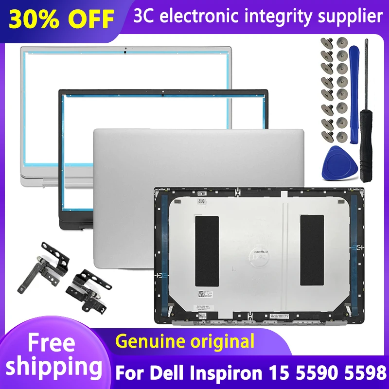 NEW Laptop Case For Dell Inspiron 15 5590 5598 LCD Back Cover Bezel Hinges Rear Lid Top Housing Frame Case Replacement 039T35