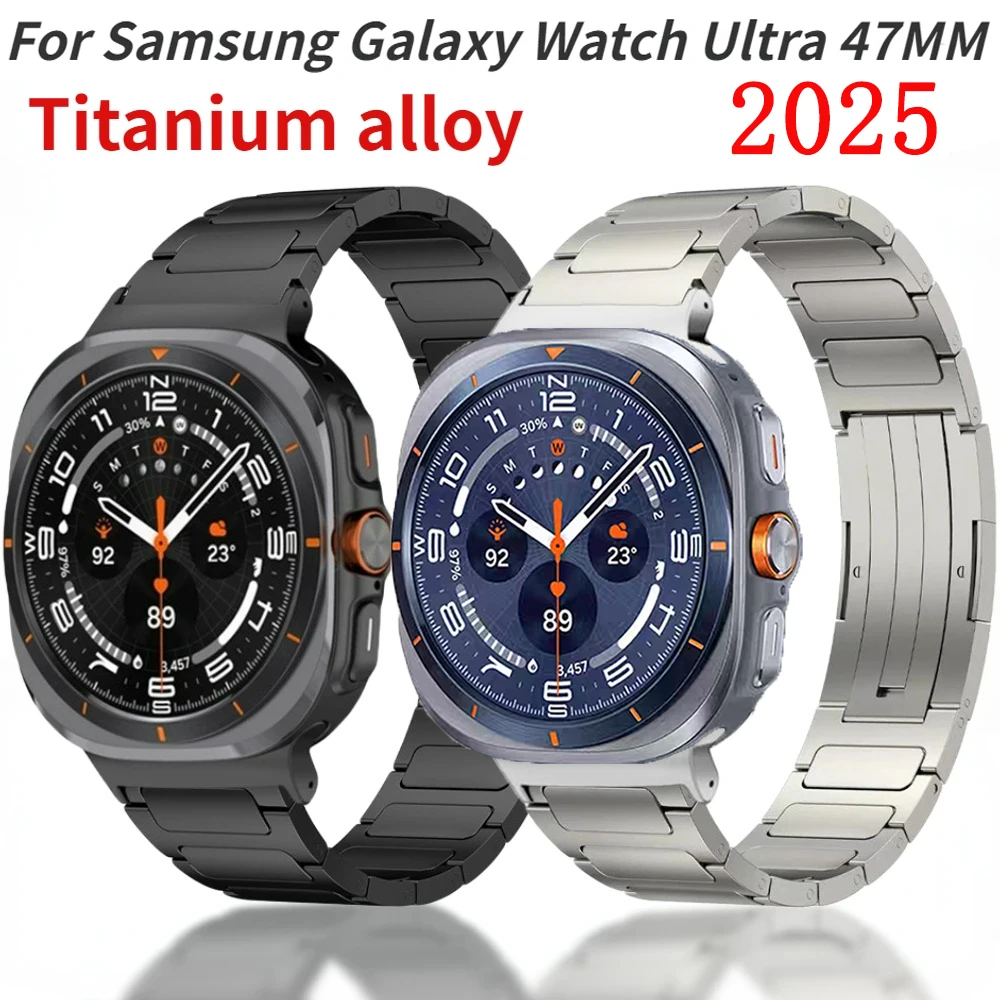 

Ремешок из титанового сплава для Samsung Galaxy Watch Ultra 2025, оригинальный металлический браслет для Galaxy Watch 8-7 Ultra, 47 мм, аксессуар для ремешка
