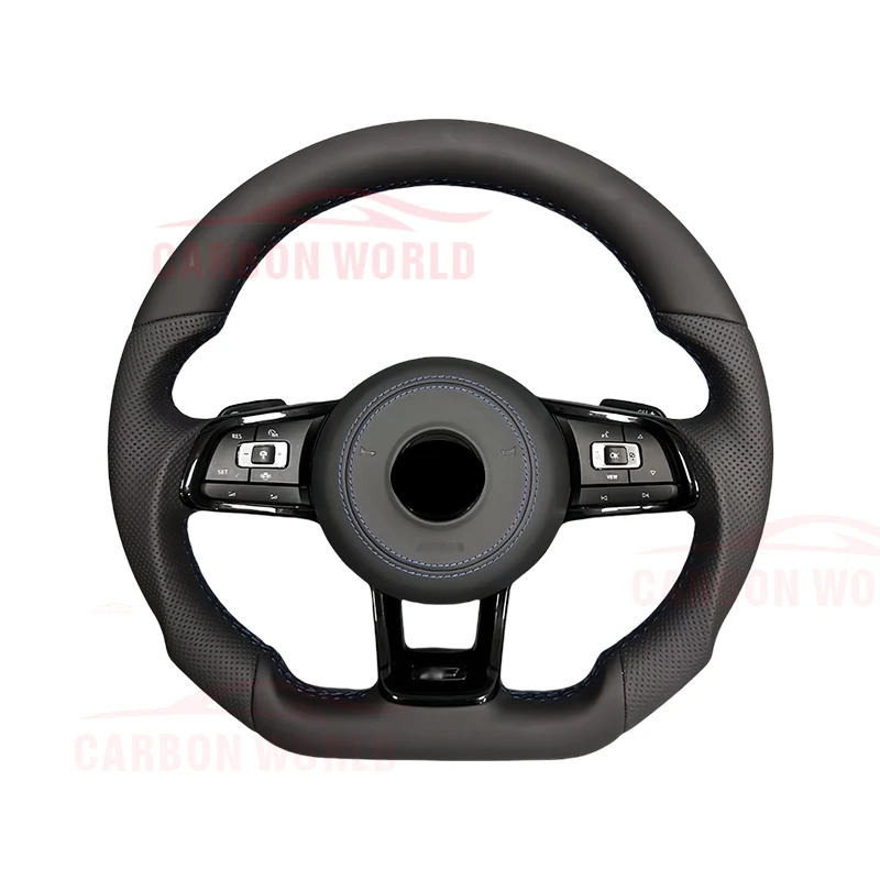 Кожаный руль для Volkswagen Golf VII R-Line GTI R GOLF VI V Plus R32 IV MK7 MK6 MK5 4, модифицированная ручка спортивного автомобиля Кожаный руль для Volkswagen Golf VII R-Line GTI R GOLF VI V Plus R32 IV MK7 MK6 MK5 4, модифицированная ручка спортивного автомобиля