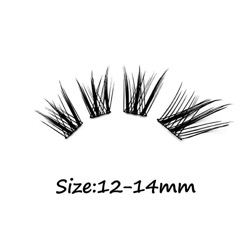 Pestañas postizas autoadhesivas sin pegamento, volumen espectacular, pestañas de ojo de gato esponjosas estilo Manga con alas finas naturales, 7-12mm