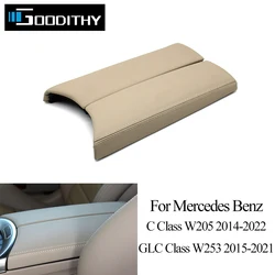 Car Central Console Leather Armrest Storage Box Case Cover Trim Replacement For Mercedes Benz C GLC W205 W253 C200 C300 C350