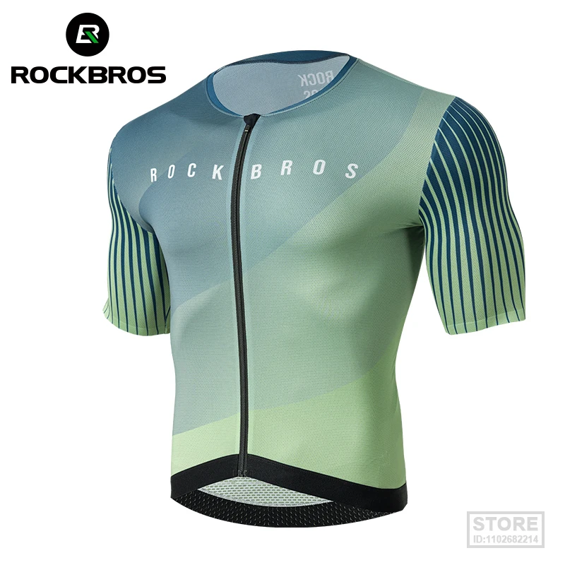 

ROCKBROS Cycling Jersey MTB T-shirt Mountain Bike Men's Wear Summer Clothes High-Quality With YKK Zipper Sportswear Breathable