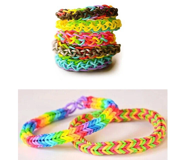 600 Gumek do Zrób To Sam, Bransoletki Gumowe dla Dzieci lub do Tworzenia Ozdób do Włosów, Gumki do Robienia Bransoletek, Gumki do Wplatania, Prezent Świąteczny DIY