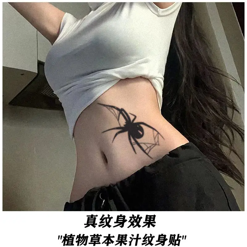 Sexy tattoo stickers mannen tijdelijke nep goth tatoeages waterdicht hart tattoo blijvende spider art cool kruidensap lichaamsschoonheid