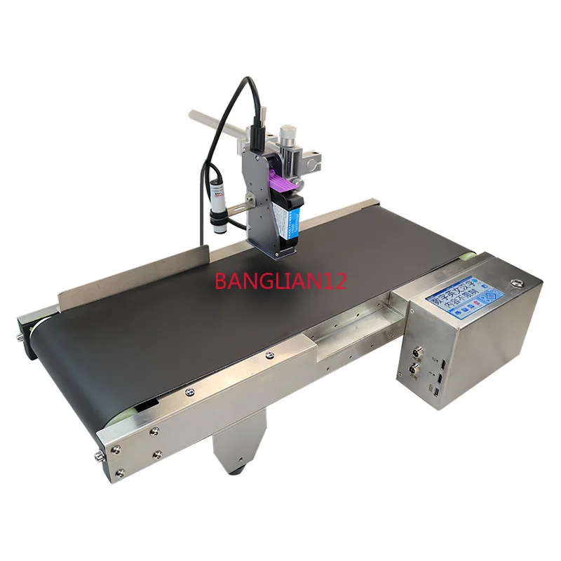 

Desktop automatic assembly line inkjet printer, desktop conveyor