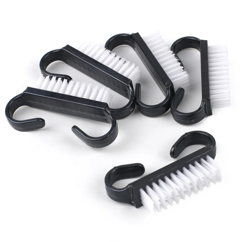 50Pcs Black Cleaning Nail Care Brush For Manicure Soft Remove Dust Small Angle Cleaner Acrylic&UV Powder Remover Brush