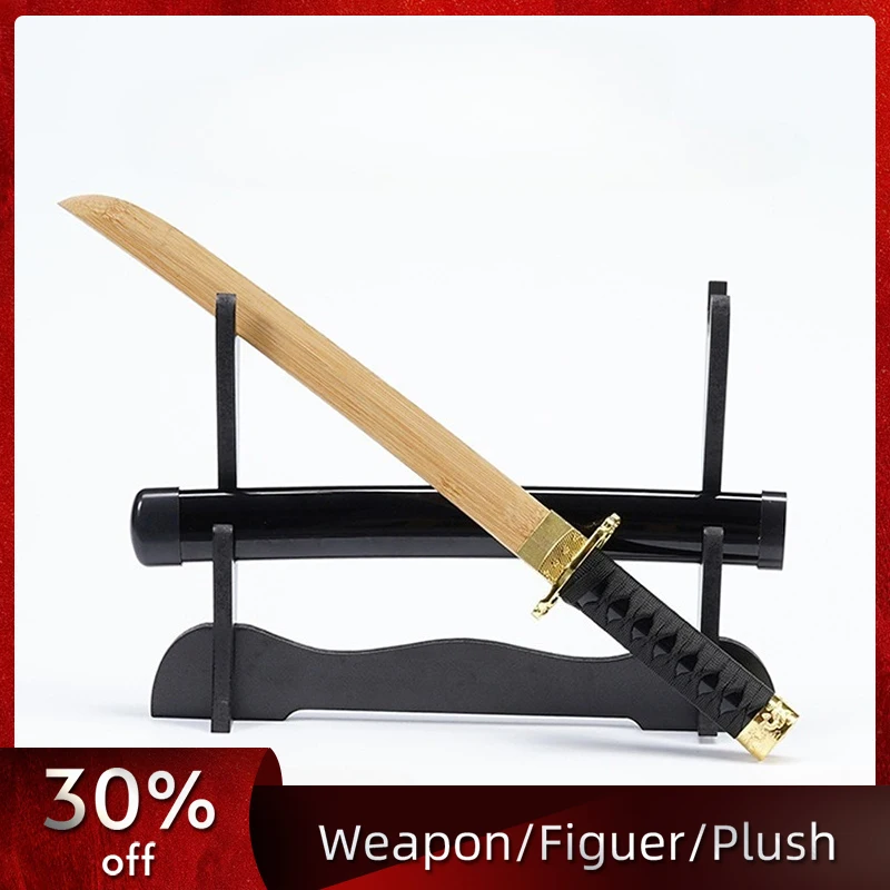 

51cm/20.08in Medieval Bamboo Short Swords Cosplay Model Props Weapons Collectible Ornaments Anime Peripherals Desktop Decoration