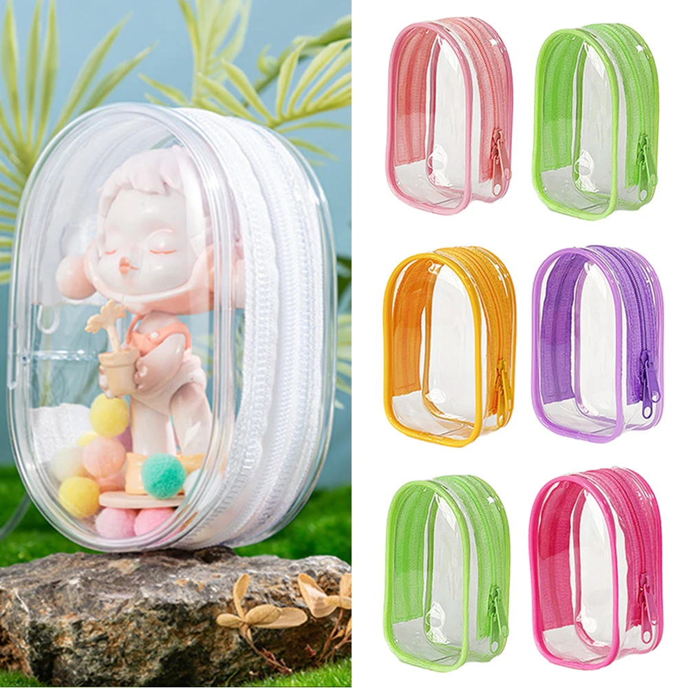 Jewelry Organizer Pouch Transparent Storage Box Mystery Box Keychain Bag Thickened Cute Doll Bag Display Organization Case