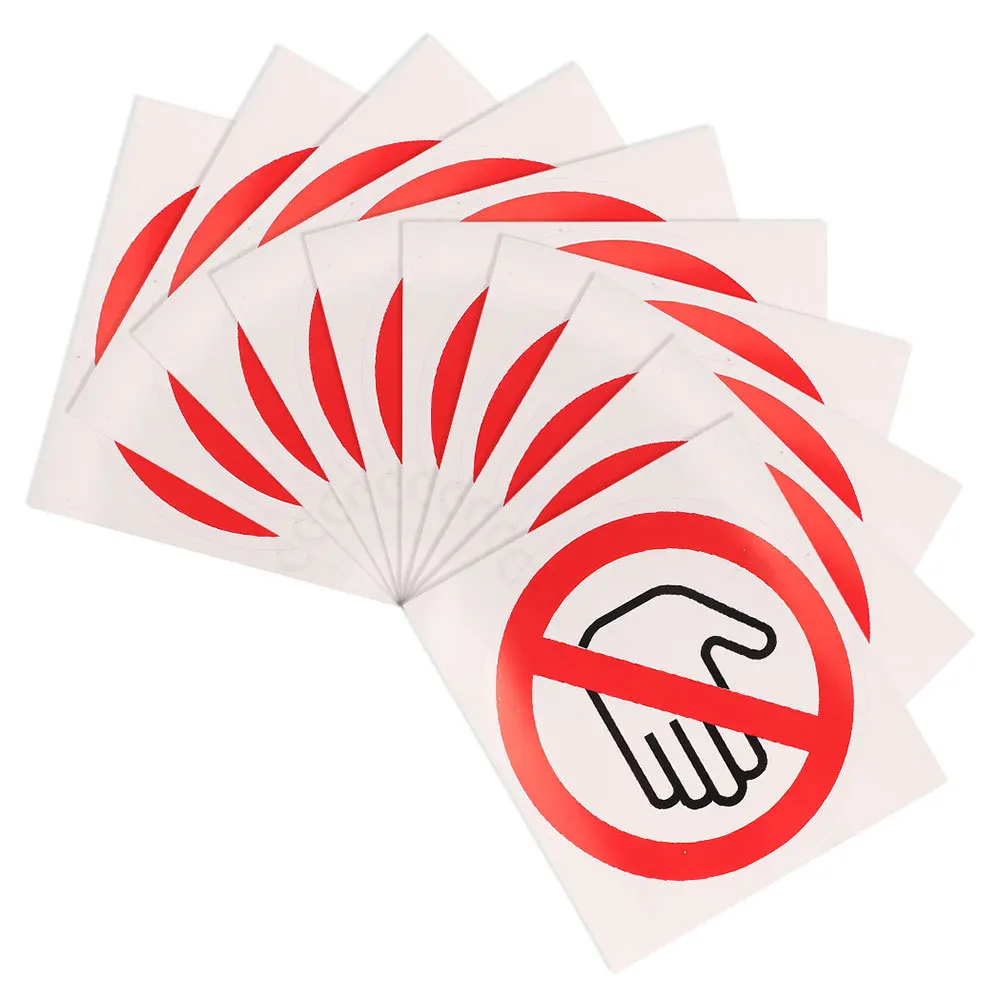 20 قطعة علامات تحذير السلامة ملصقات لاصقة لا اللمس التسمية لآلة الأجهزة الكهربائية الصناعية المنزل استخدام خطر الشارات #4