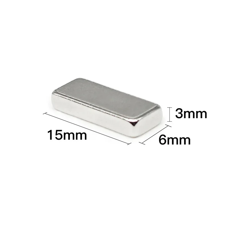15x6x3mm Super Strong Square Magnet 15x6x3mm For Home Refrigerators, Offices DIY 15x6x3mm