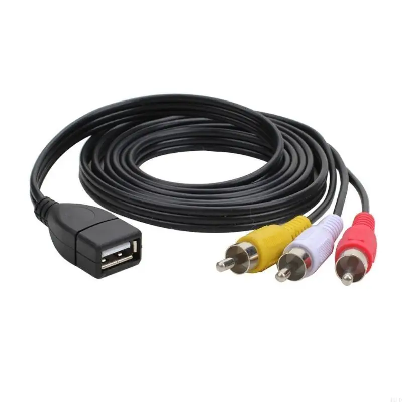 J1HD USB to 3RCA Sound Cable USB Female to Male 3RCA to USB C for Phone HDTV