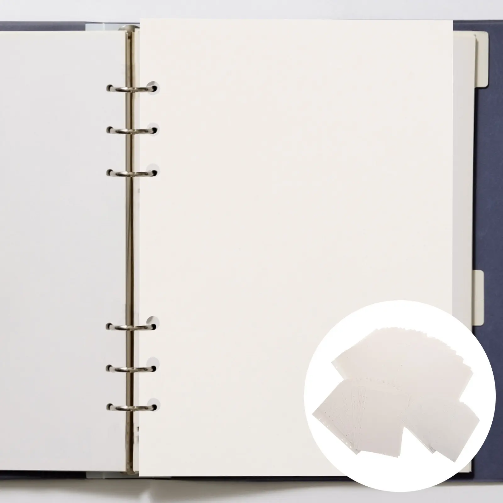 

3 Books Loose Leaf Paper Binder Inserts Blank Planner Inserts A5 Journal Refills White Home Office Notebook Filler Paper Refills