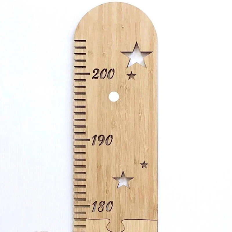 5 Sheets Nordic Wooden Kids Height Growth Chart Ruler Baby Children Height Gauge Room Decoration Wall Meter Measurement Stickers view 5