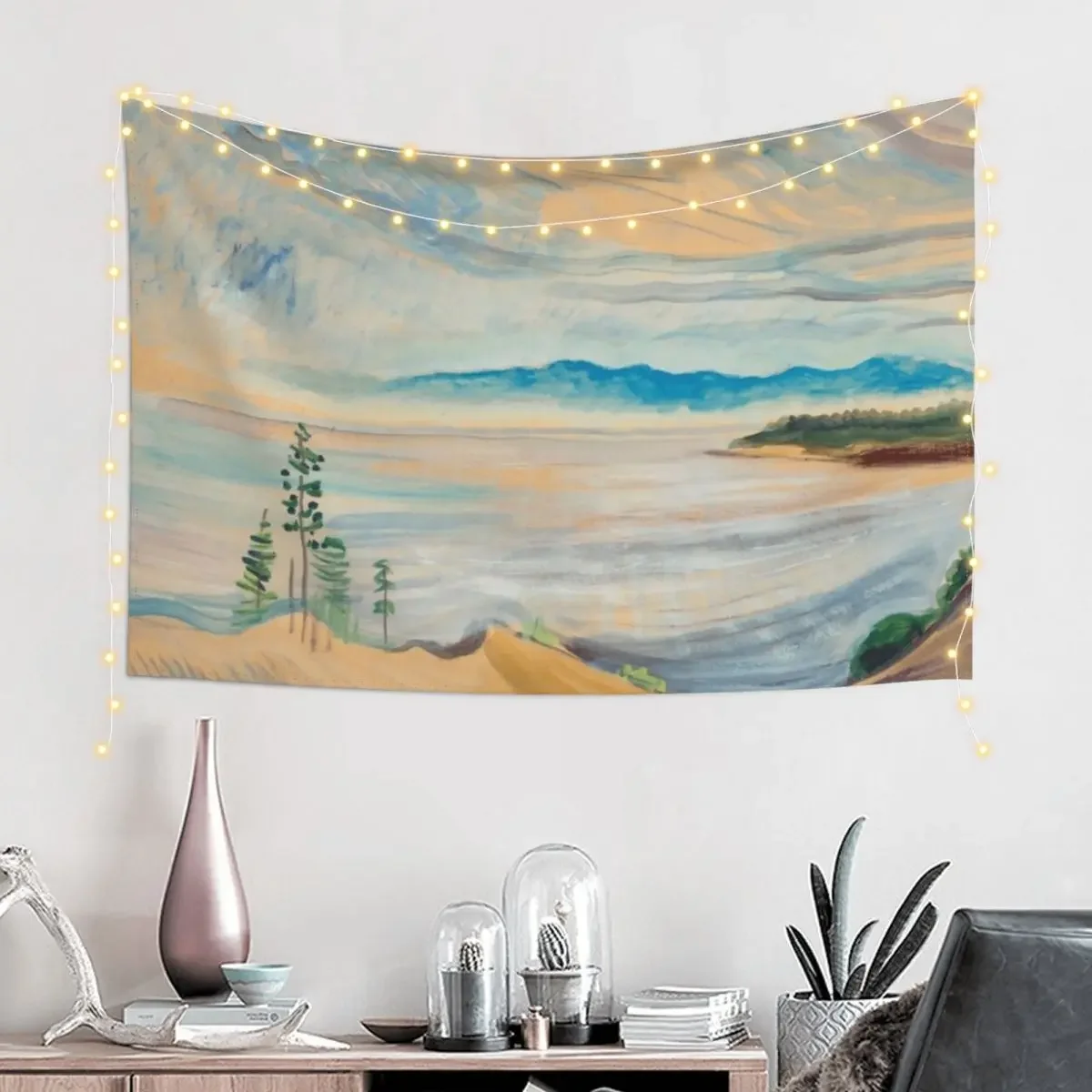 Emily Carr, Strait of Juan de Fuca from the Gravel Pit Tapestry Hanging Wall Room Decor For Girls Tapestry