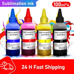 Universal Sublimation Ink para Epson Desktop Printer, Tinta De Transferência De Calor para T-shirt Canecas De Algodão, Kits De Tinta De Sublimação Compatível