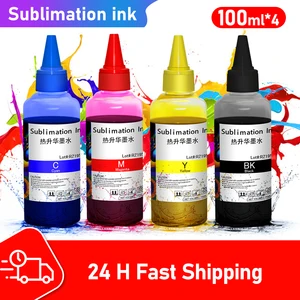 Tinta de sublimación universal para la tinta de transferencia de calor de la impresora Epson Desktop para tazas de algodón de camiseta Kits de tinta de sublimación compatible con 8 Mejores ventas Cricut Infusible Ink - №3