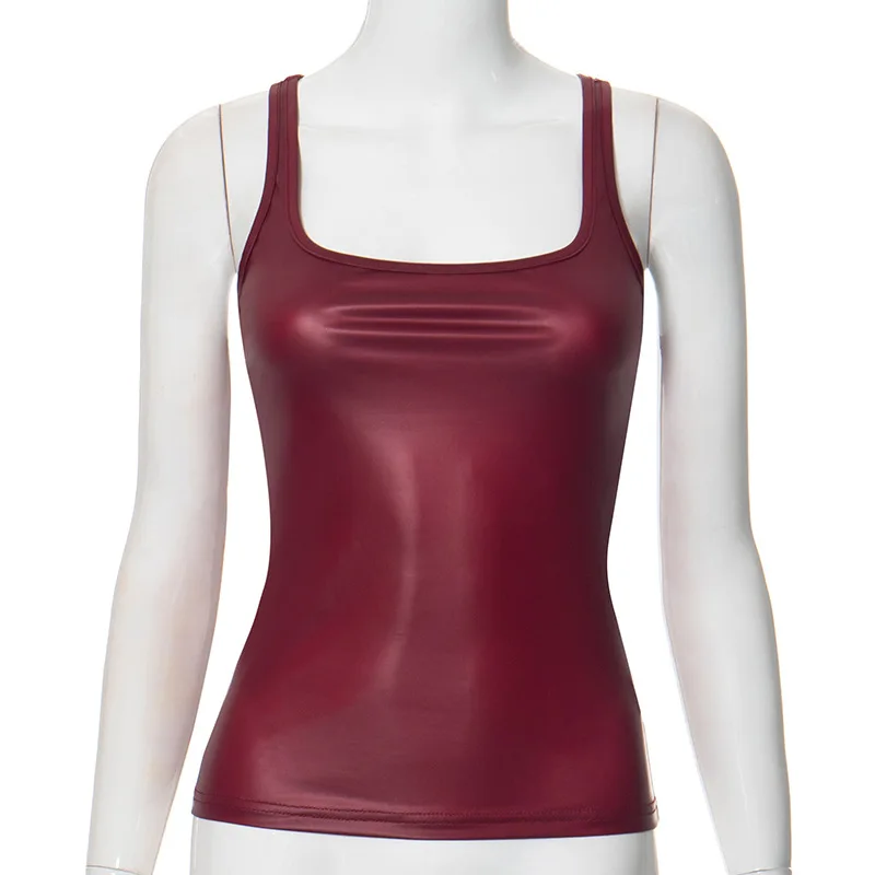 

2025 New Streetwear Women's Solid Square Collar Tank Tops Sleeveless Y2K Korean Fashion Edgy Summer Ropa De Mujer Camison Verano