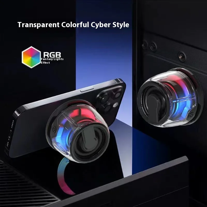 New magnetic Bluetooth speaker portable wireless charging high sound quality colorful atmosphere light portable small speaker