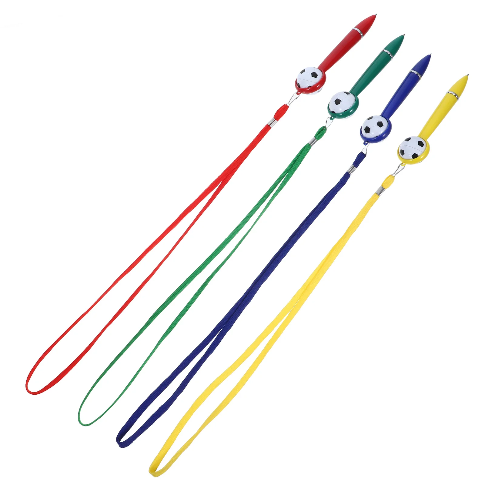 4 قطعة أقلام حبر جاف لكرة القدم شكل السلس الكتابة قبضة مريحة الحبل تصميم اللوازم المكتبية أقلام القرطاسية الكرتون ل #3