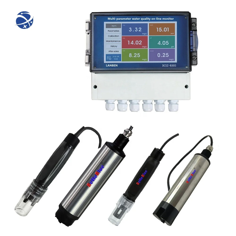 YUNYI Online Water Quality ing Multiparameter Water Quality Analyzer With RS485 Digital Sensors