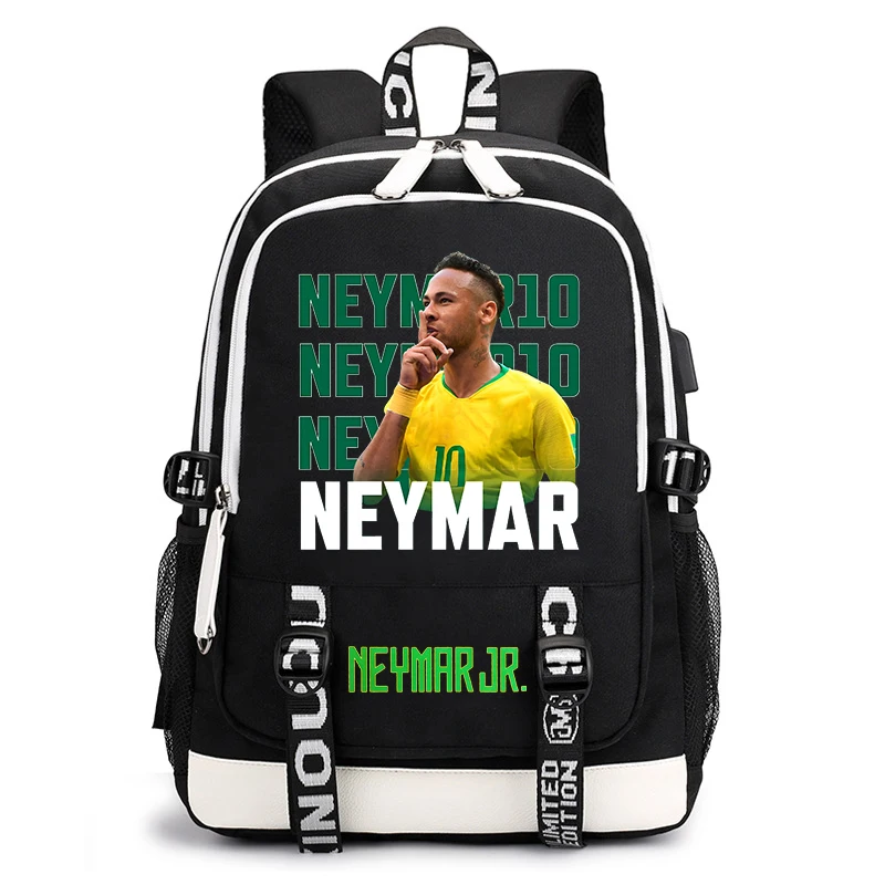 Sac d'École Imprimé Neymar Avatar pour Étudiant, Sacoche Décontractée de Voyage en Plein Air pour Procureur SR