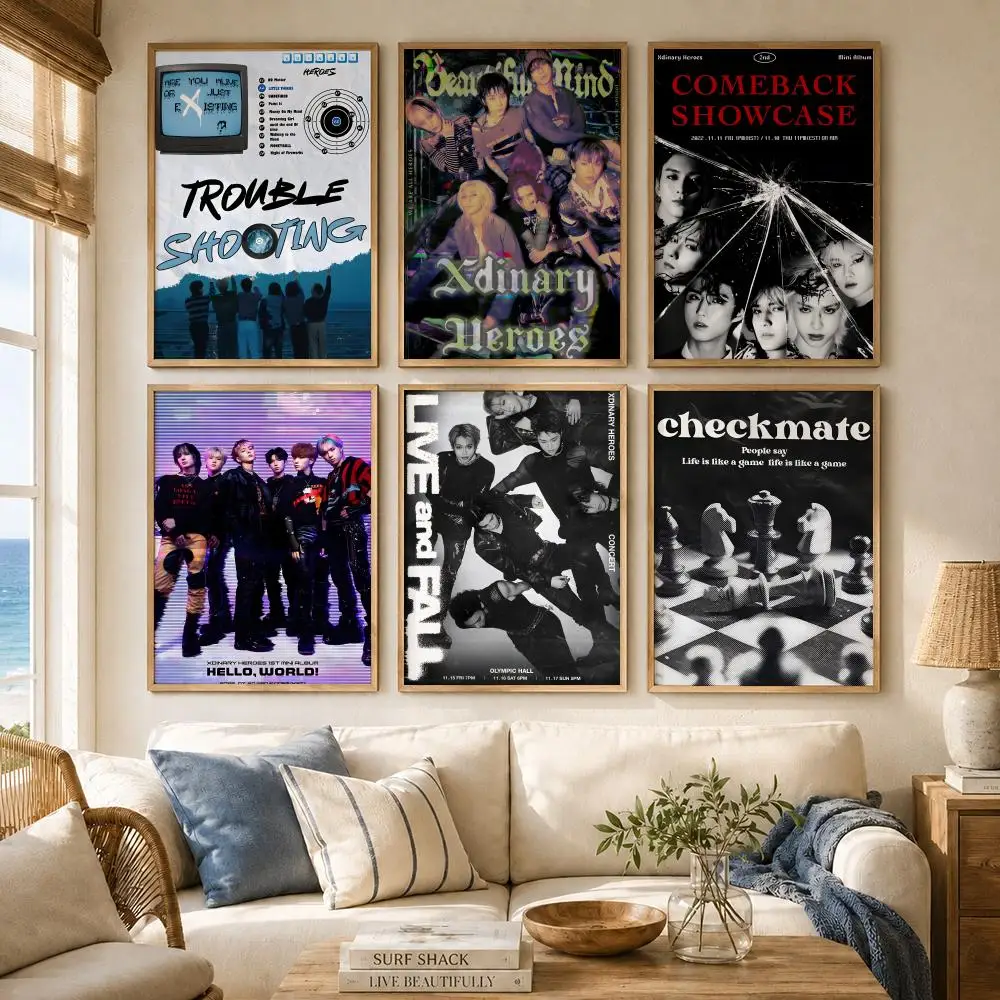K-Pop Band X-Xdinary heroes Poster Versatile HD Waterproof Wall Art Self-Adhesive Decor for Any Space Ideal Gift