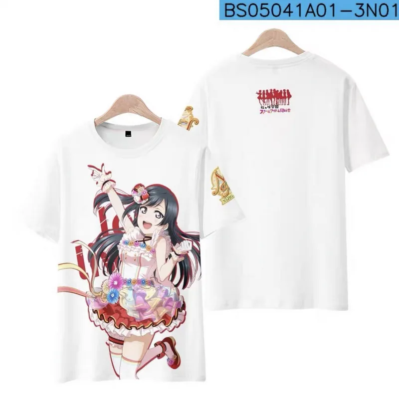 Anime Love Live! Nijigasaki High School Idol Club 3d T-shirt Men Women T Shirts O-neck Short Sleeve Cute Tshirt Unisex Clothing