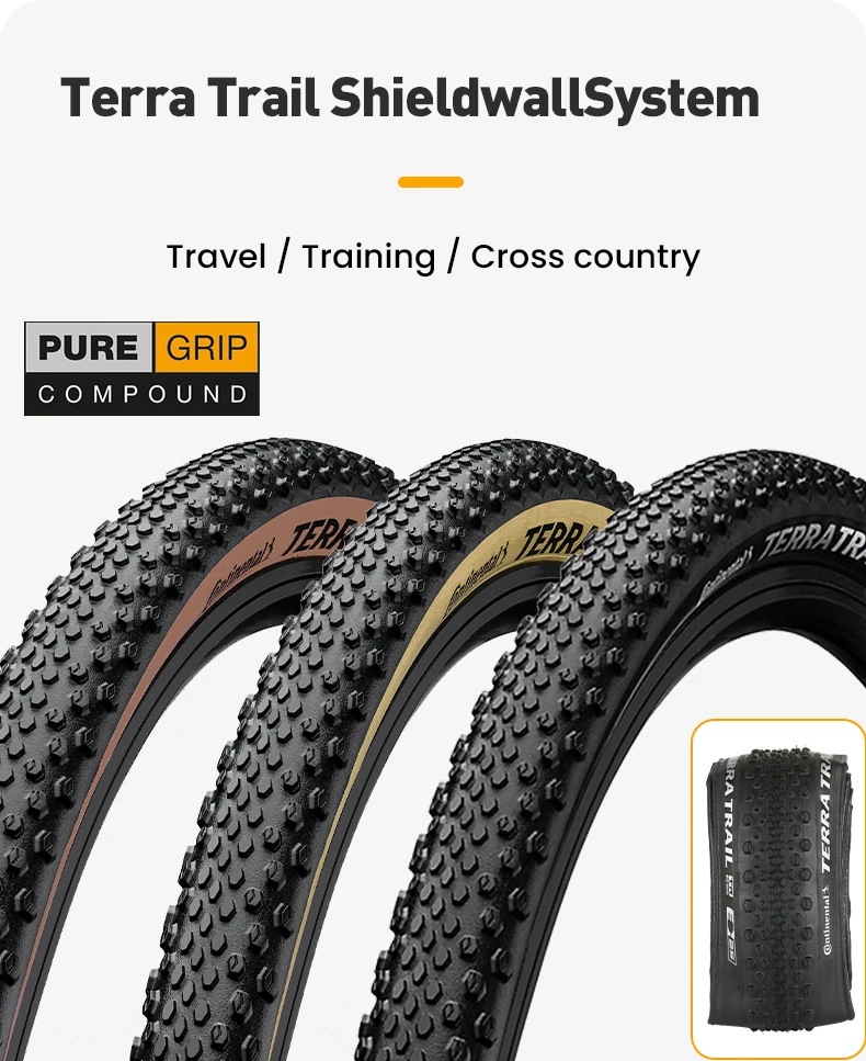 Continental Rennradreifen Terra Trail 700x40C 35C 45C 50C Tubeless Ready Schwarz/Creme/Braun 3/180 TPI Faltreifen Nobox – Detail 2