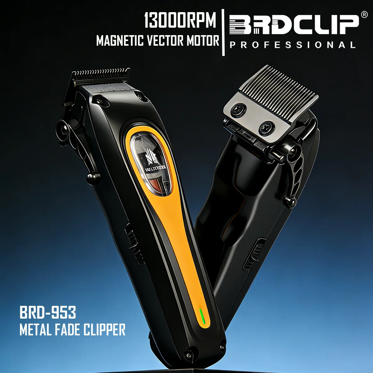 Профессиональная машинка для стрижки волос BRDCLIP с магнитным векторным двигателем 13000 об/мин для барбершопов, стрижки фейд, укороченных причесок, инструменты для укладки волос в салонах