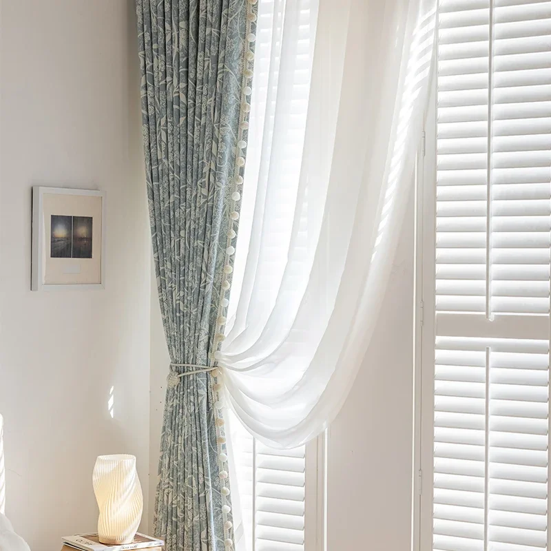 Custom Size Senior Sense of French Antique Style Chenille Customize Curtains New High Shading for Living Dining Room Bedroom