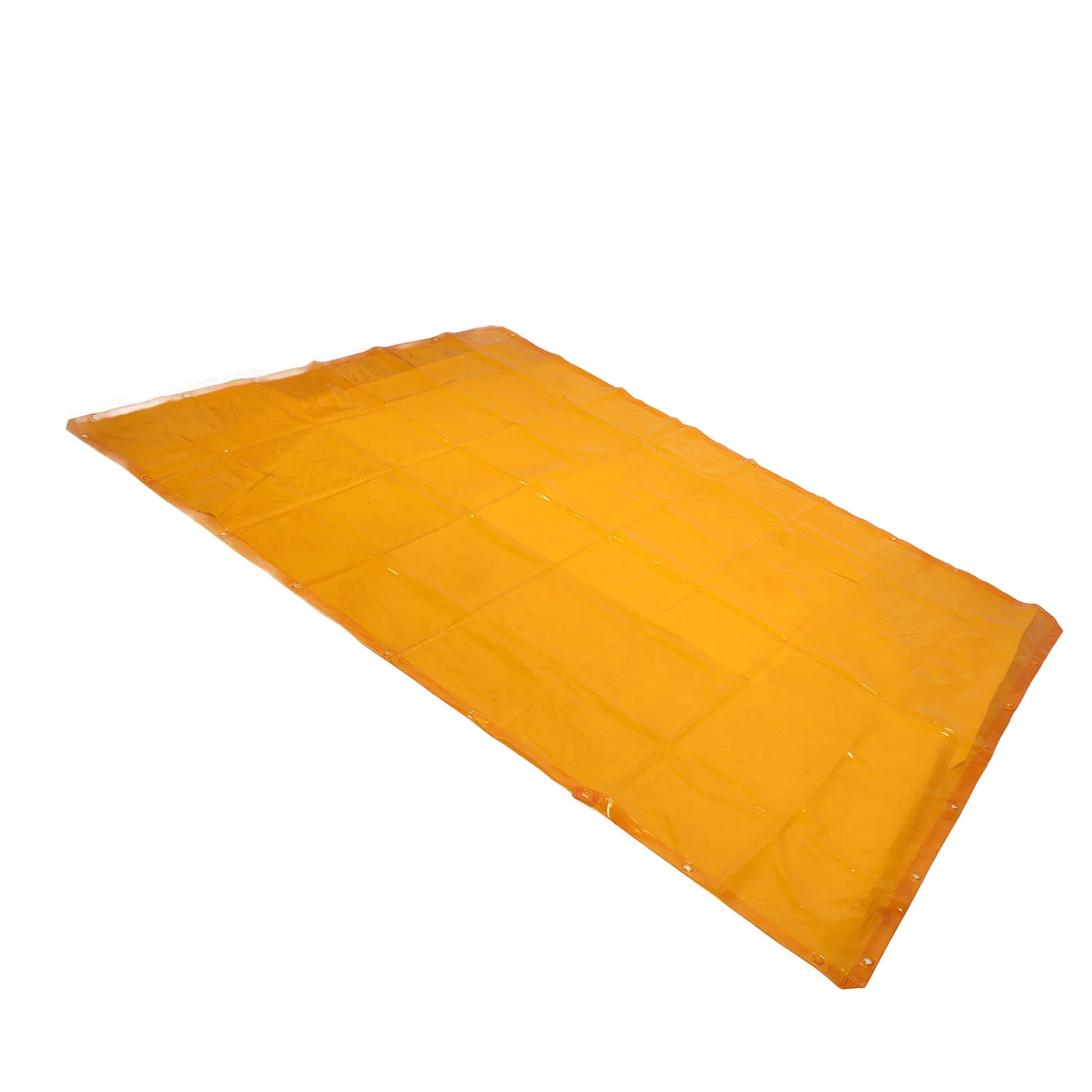 5.71 x 7.68 FT Welding Curtain Screen Frameless with Grommets Flame Retardant PE for Workshop Golden Yellow