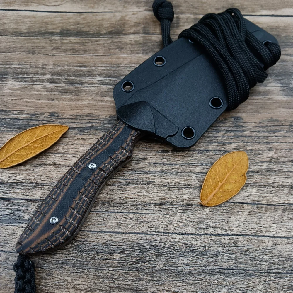 高硬度2388キャンプ用固定刃ナイフ(シース付き)—切断、救 - Bushcraft Knife Fixed のレビューと価格