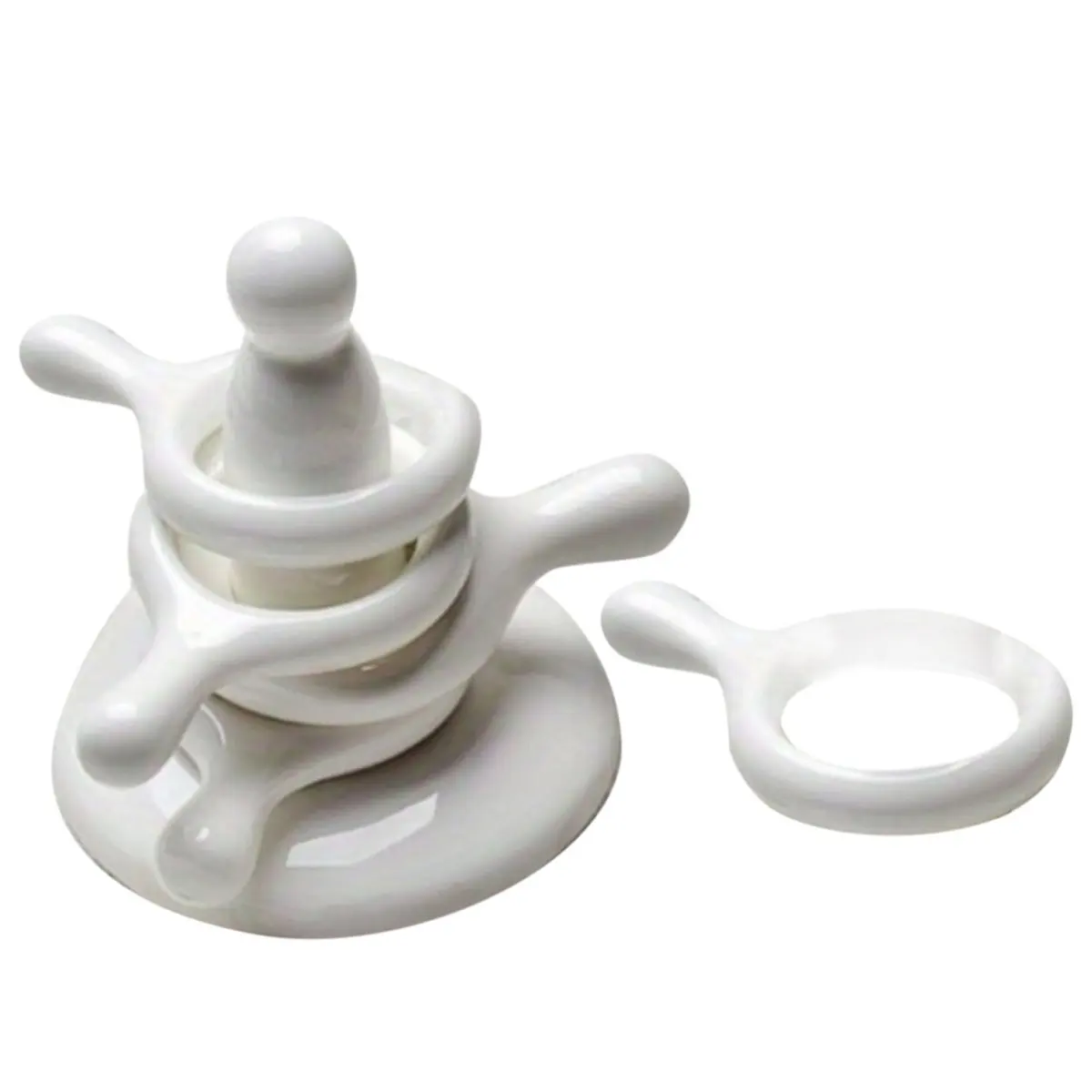 New 6pcs Set Ceramic Chopstick Holders Kitchenware with Spoon Rest Chopstick for Dining Table Decoration Home Ornament