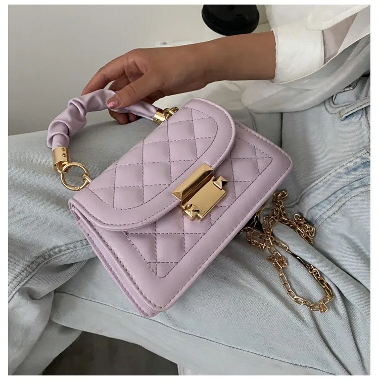 Women Leather Handbags Shoulder Bag Fashion Casual Messenger Bags Popular Popular Korean Chain Crossbody Handheld Small Mini